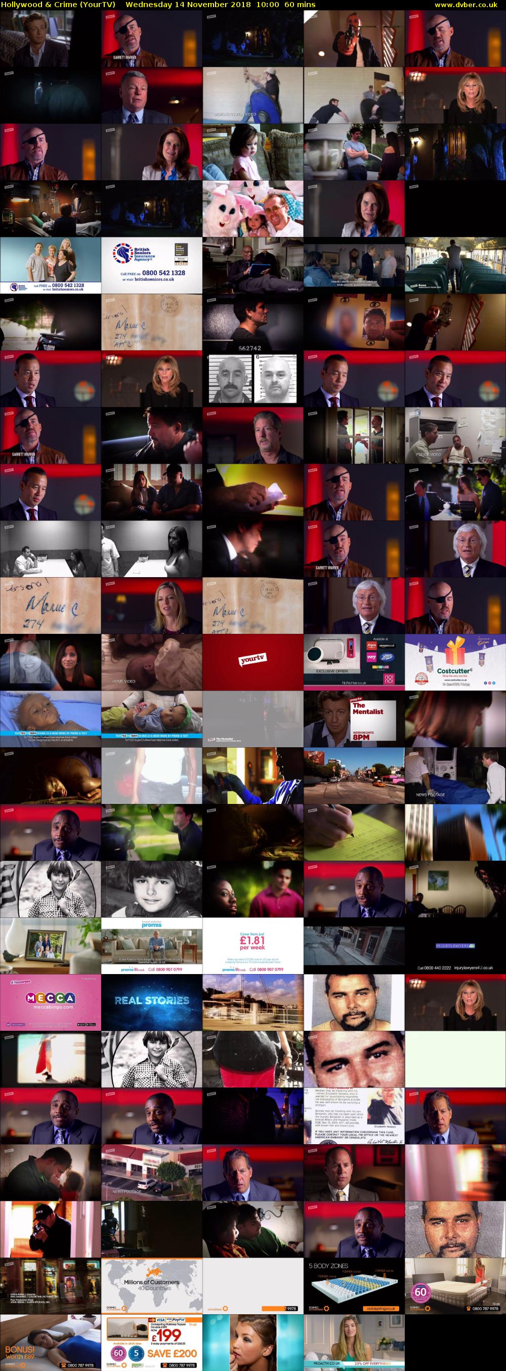 Hollywood & Crime (YourTV) Wednesday 14 November 2018 10:00 - 11:00