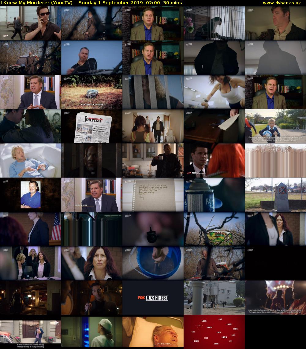 I Knew My Murderer (YourTV) Sunday 1 September 2019 02:00 - 02:30