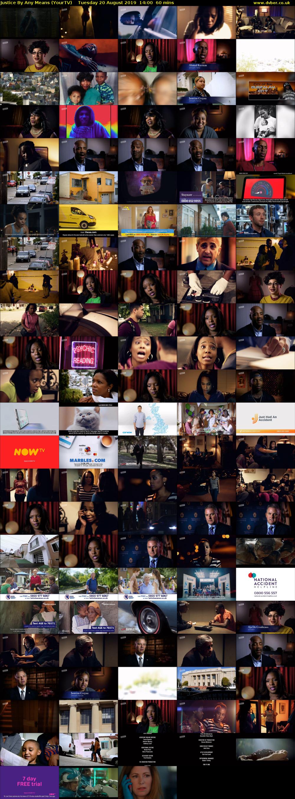 Justice By Any Means (YourTV) Tuesday 20 August 2019 14:00 - 15:00