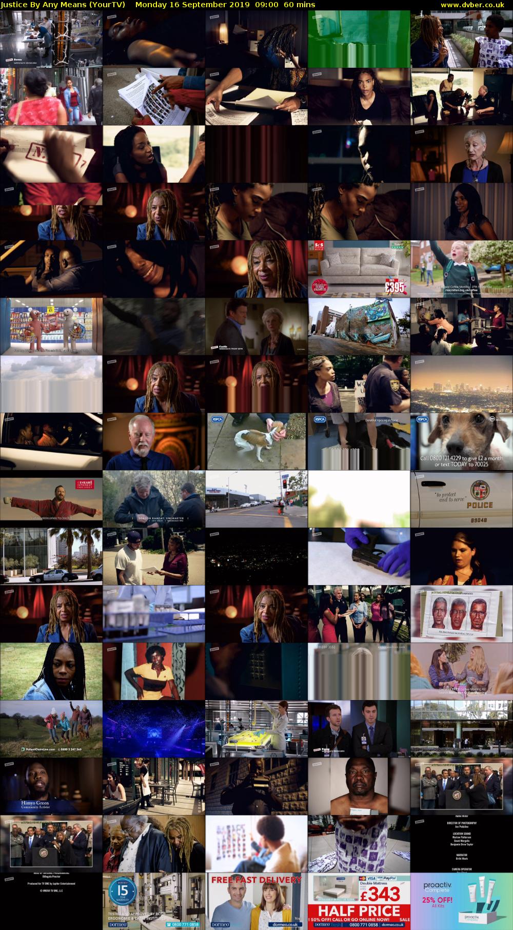 Justice By Any Means (YourTV) Monday 16 September 2019 09:00 - 10:00