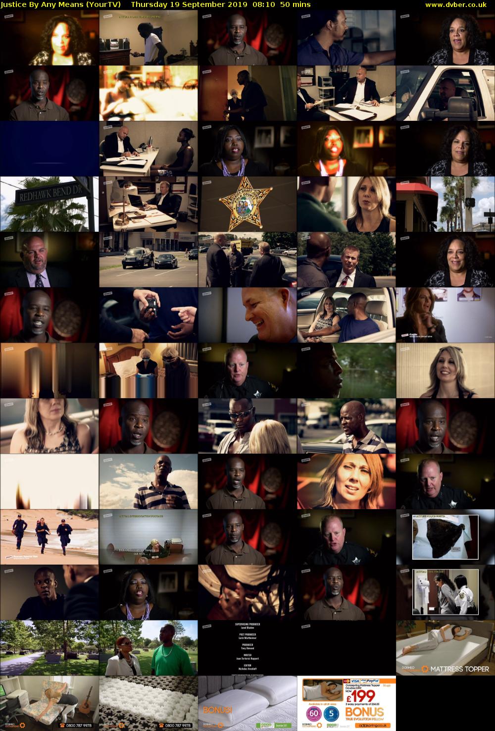 Justice By Any Means (YourTV) Thursday 19 September 2019 08:10 - 09:00