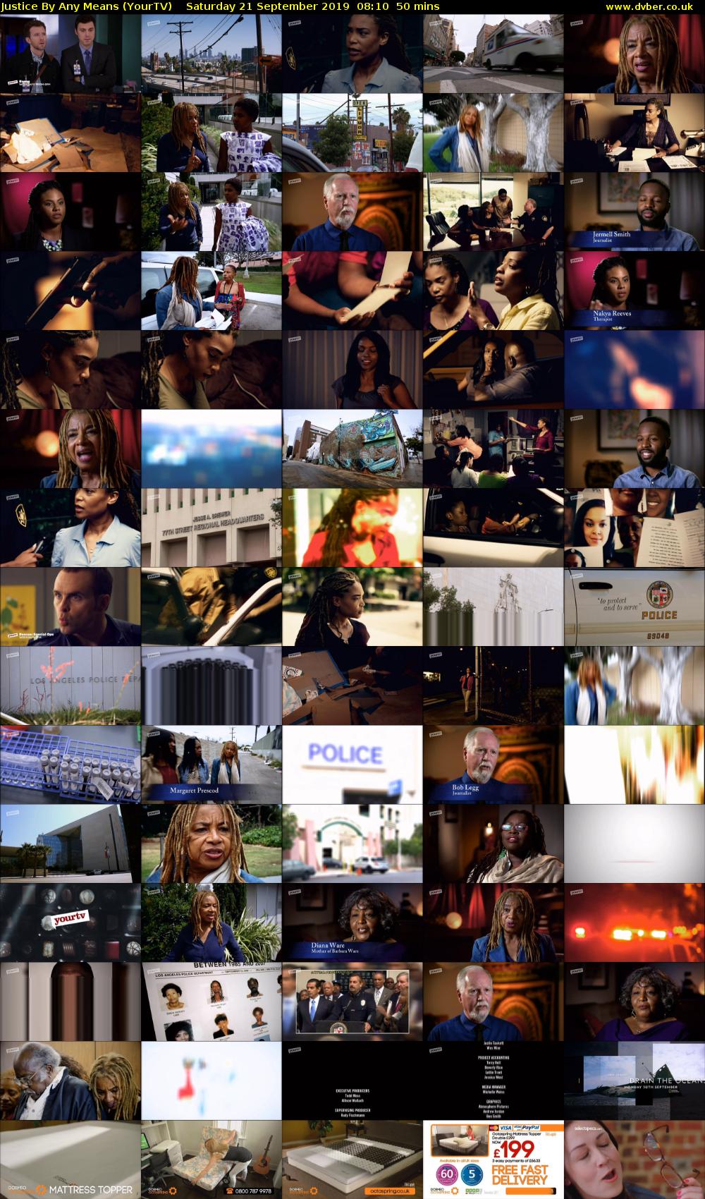 Justice By Any Means (YourTV) Saturday 21 September 2019 08:10 - 09:00