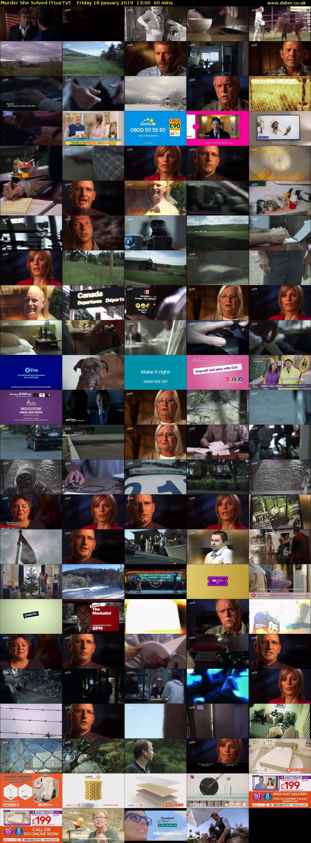 Murder She Solved (YourTV) Friday 18 January 2019 13:00 - 14:00