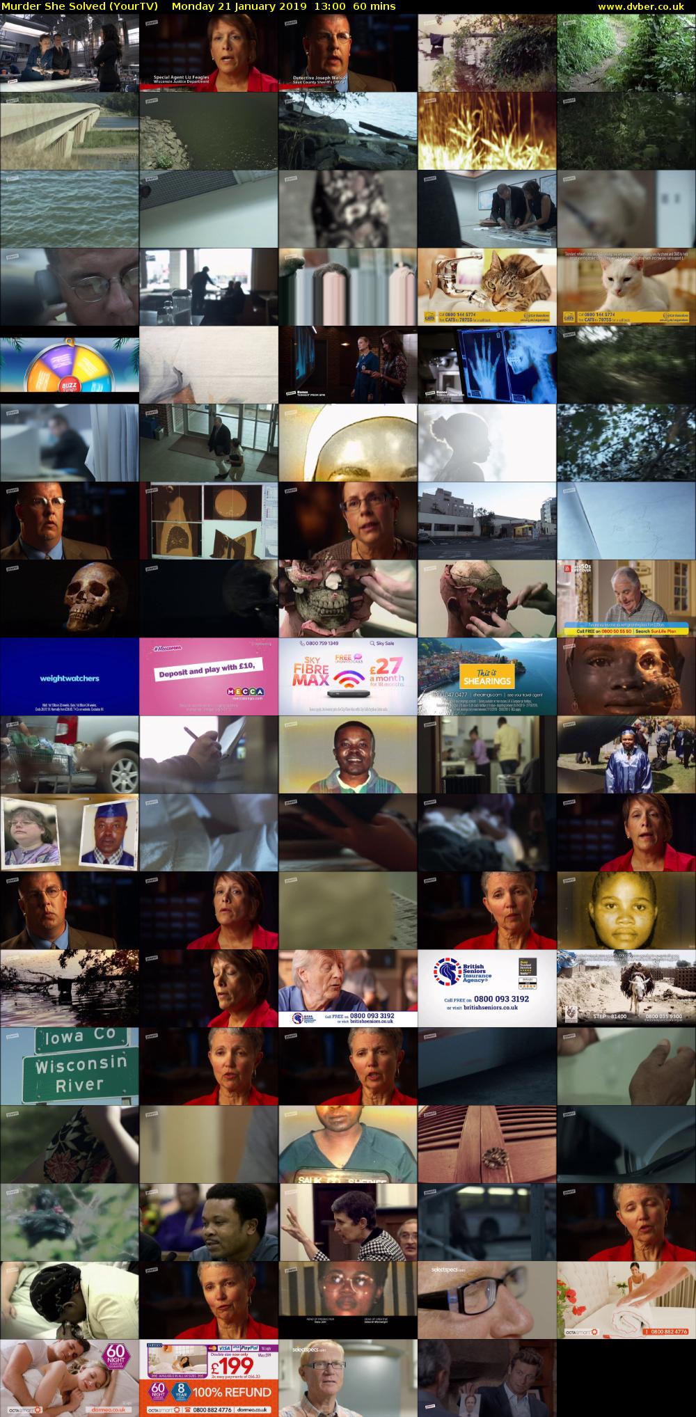 Murder She Solved (YourTV) Monday 21 January 2019 13:00 - 14:00