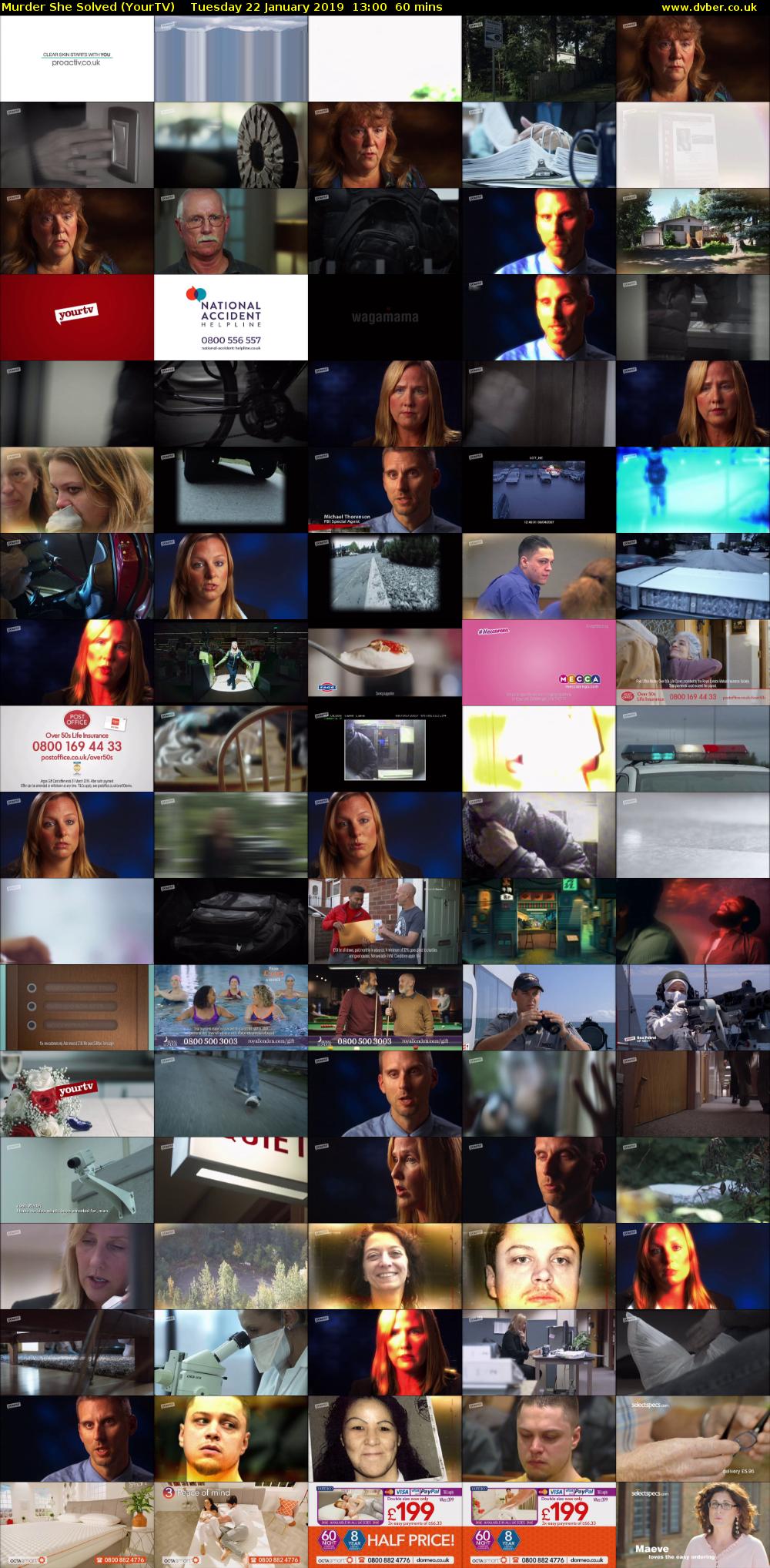 Murder She Solved (YourTV) Tuesday 22 January 2019 13:00 - 14:00