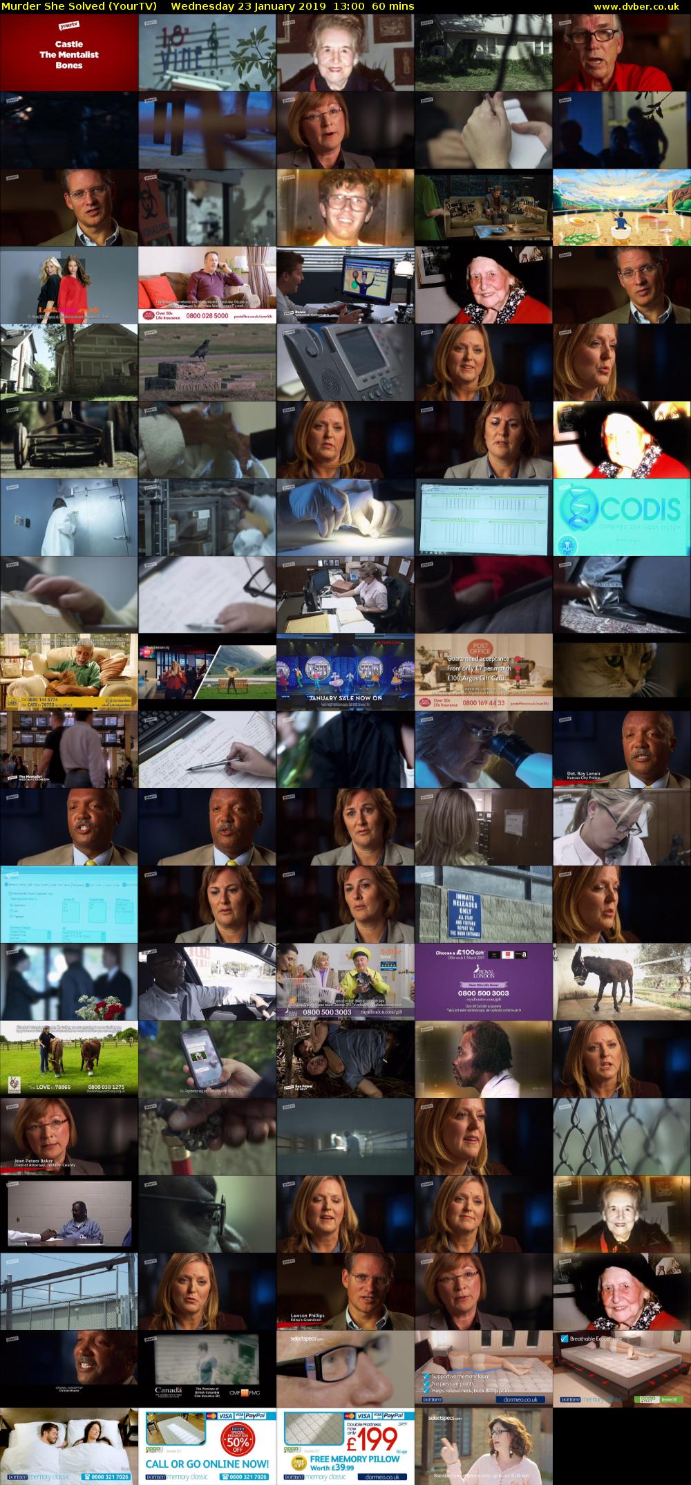 Murder She Solved (YourTV) Wednesday 23 January 2019 13:00 - 14:00