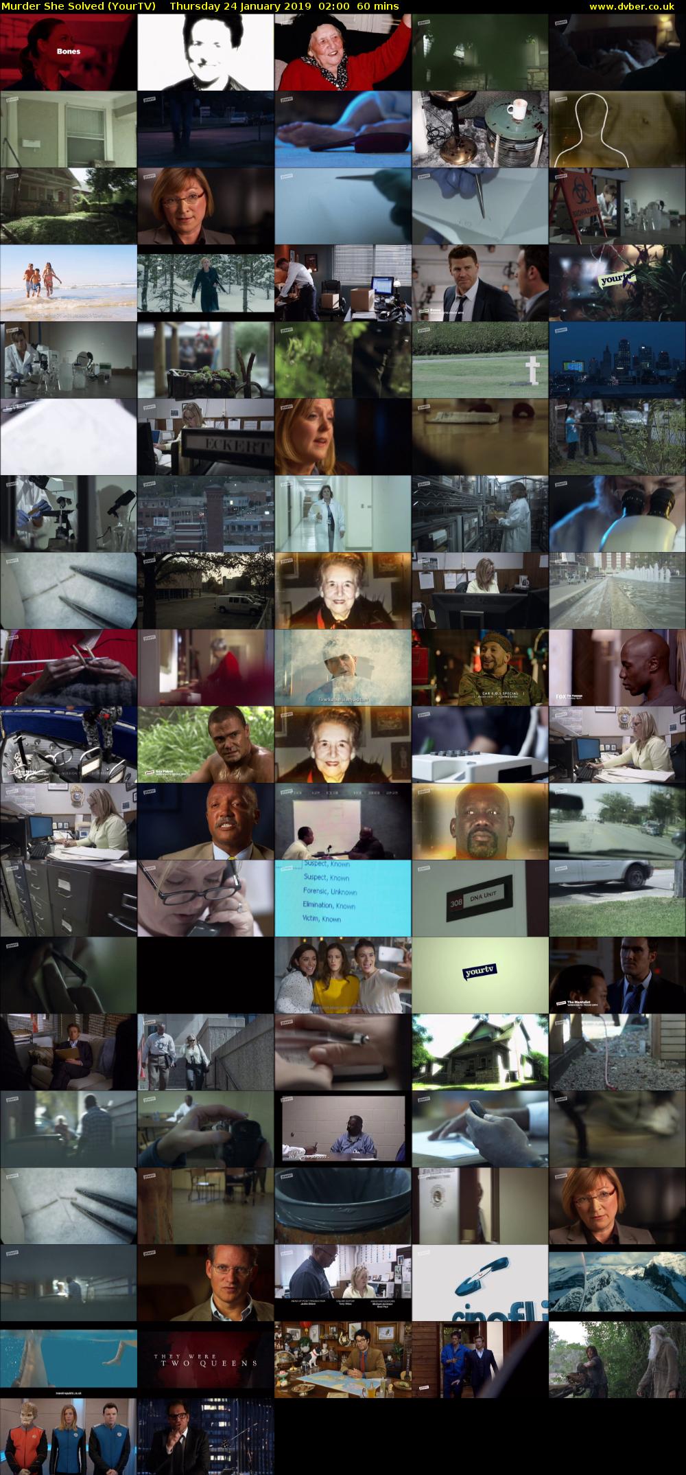 Murder She Solved (YourTV) Thursday 24 January 2019 02:00 - 03:00