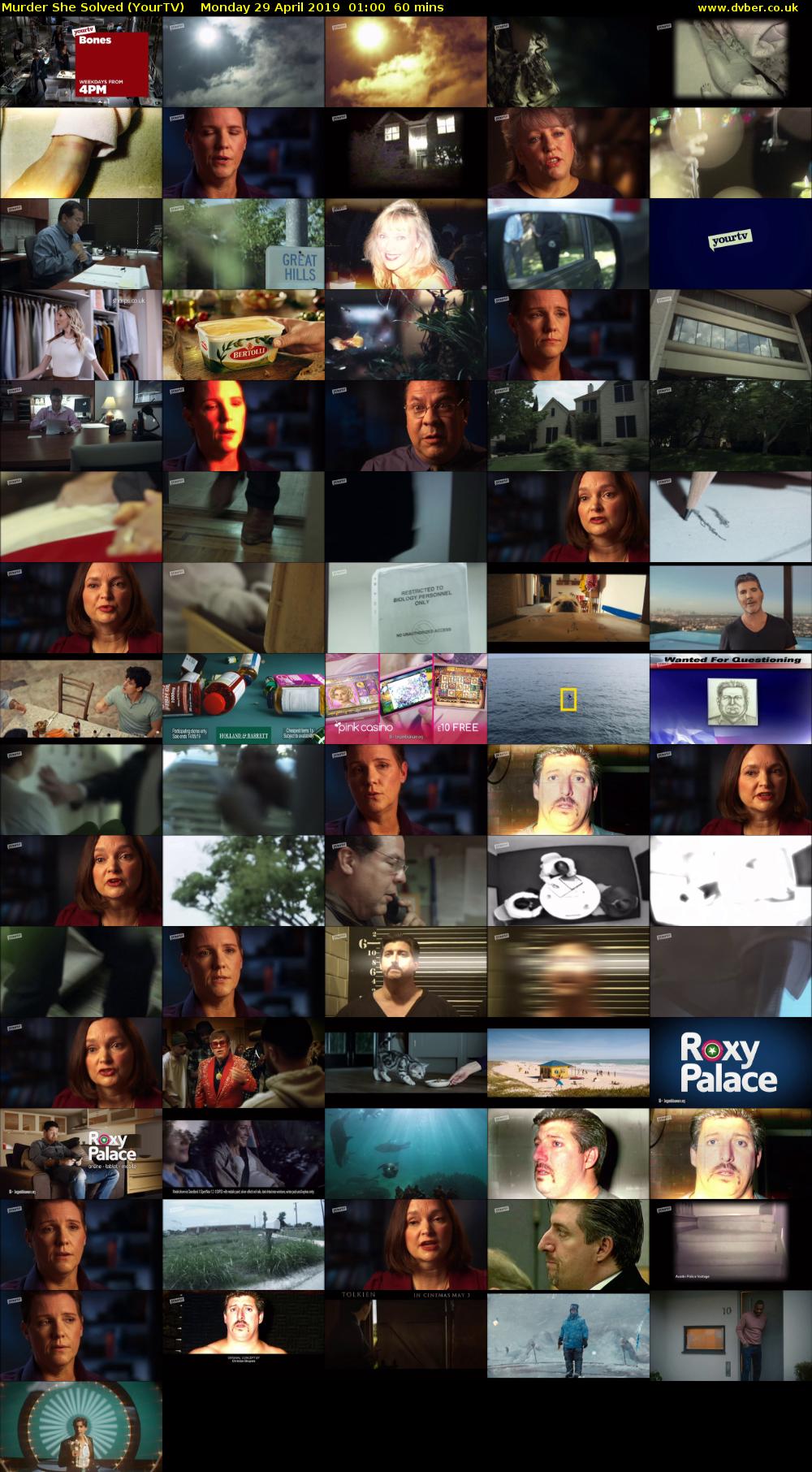 Murder She Solved (YourTV) Monday 29 April 2019 01:00 - 02:00