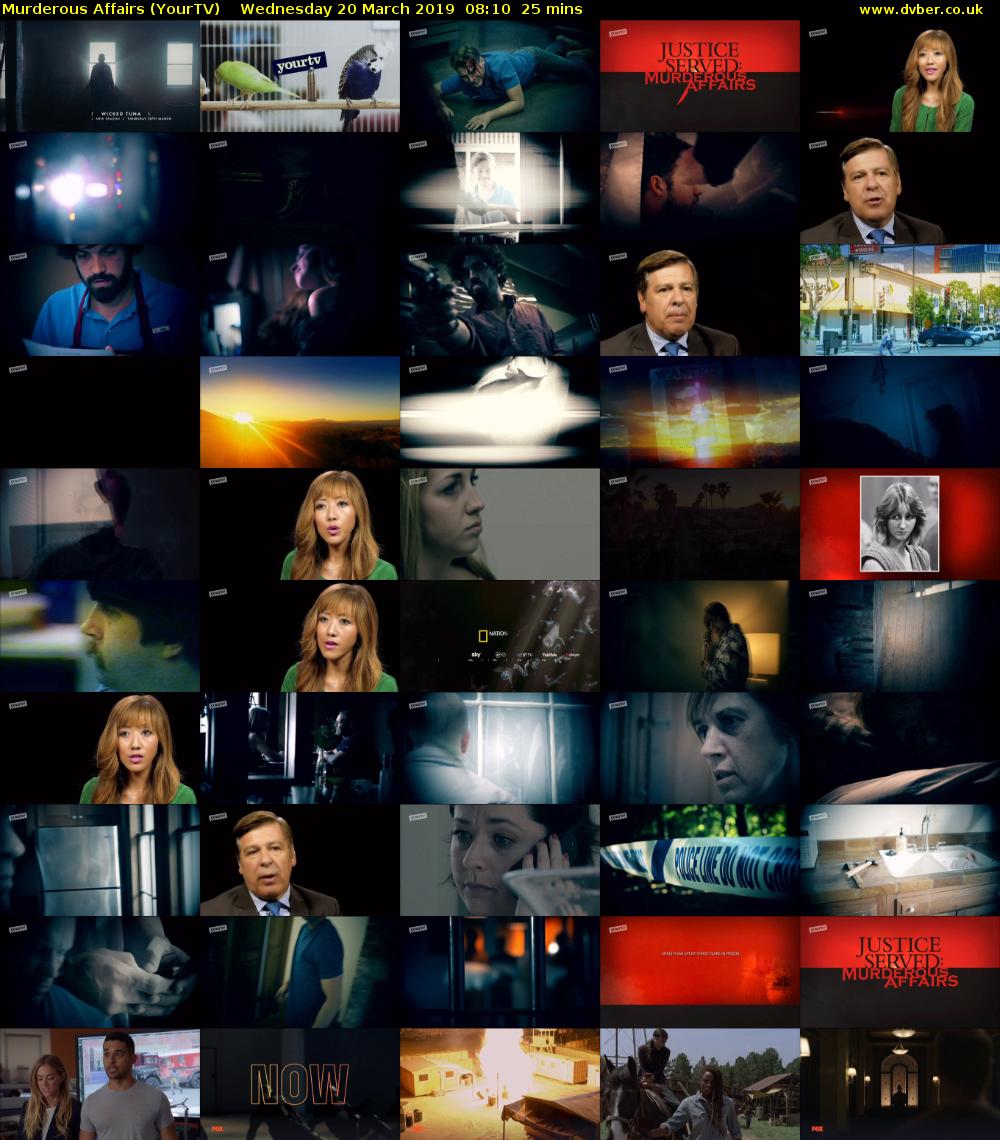 Murderous Affairs (YourTV) Wednesday 20 March 2019 08:10 - 08:35