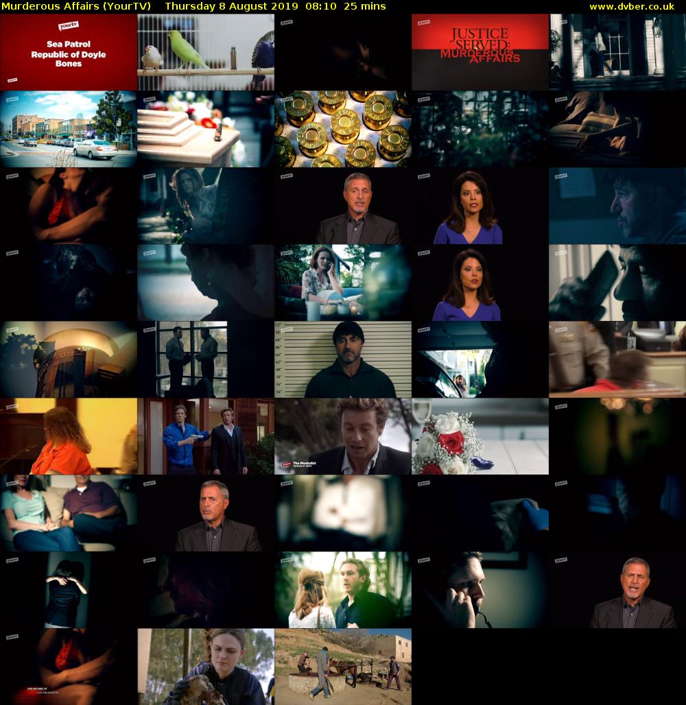 Murderous Affairs (YourTV) Thursday 8 August 2019 08:10 - 08:35