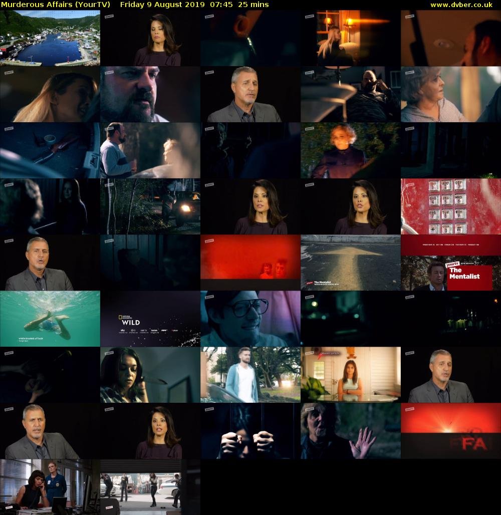 Murderous Affairs (YourTV) Friday 9 August 2019 07:45 - 08:10