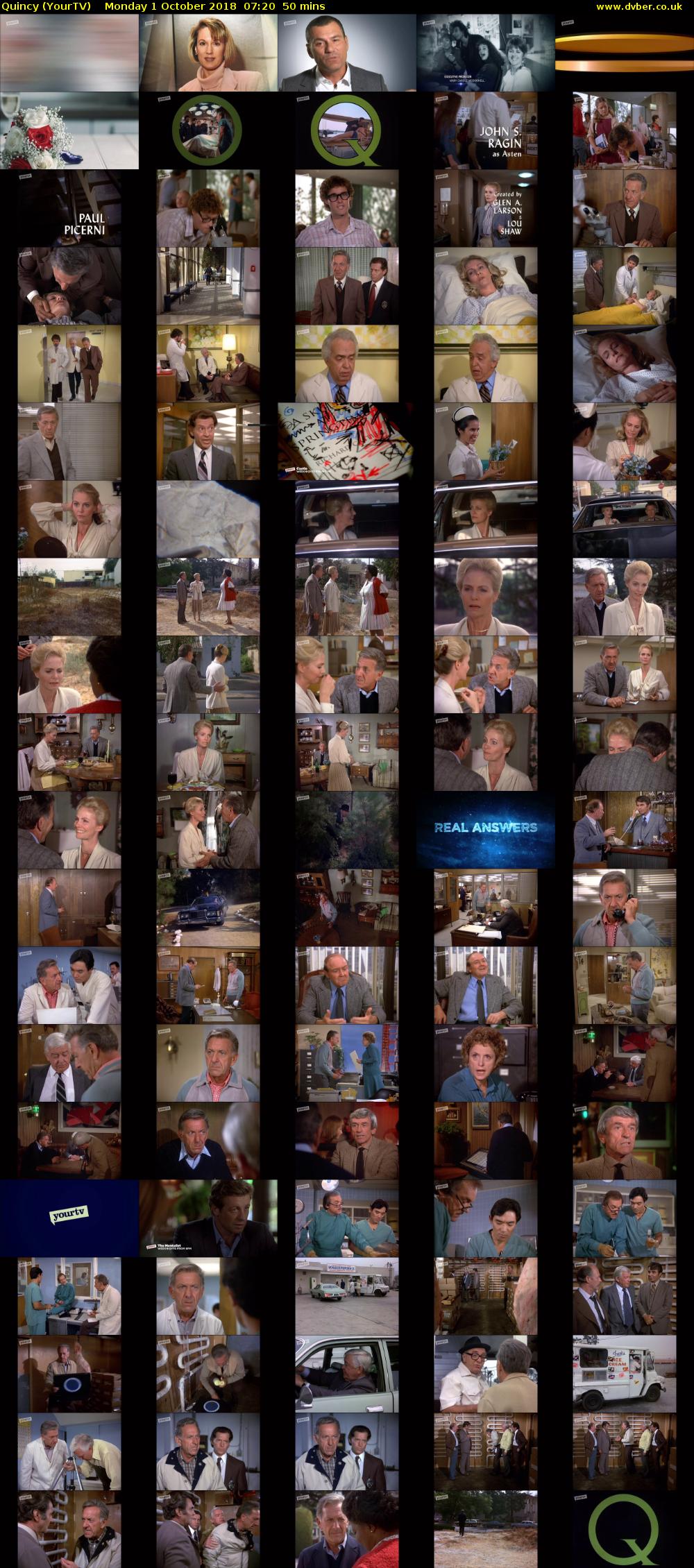 Quincy (YourTV) Monday 1 October 2018 07:20 - 08:10