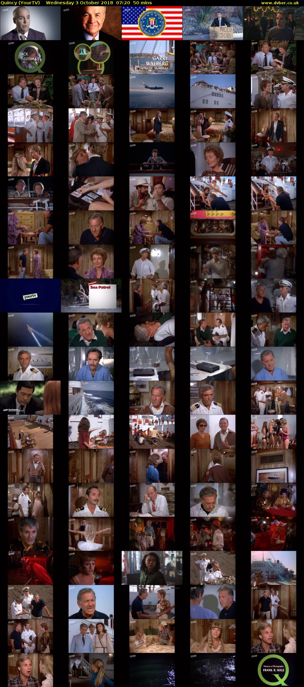 Quincy (YourTV) Wednesday 3 October 2018 07:20 - 08:10