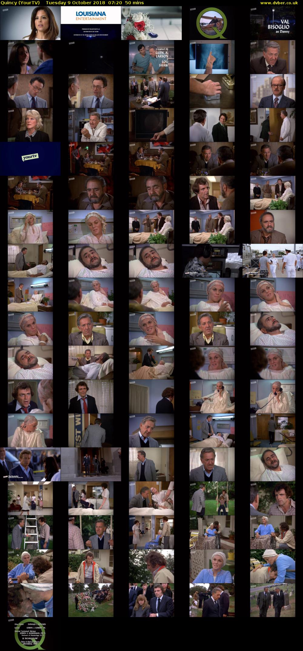 Quincy (YourTV) Tuesday 9 October 2018 07:20 - 08:10