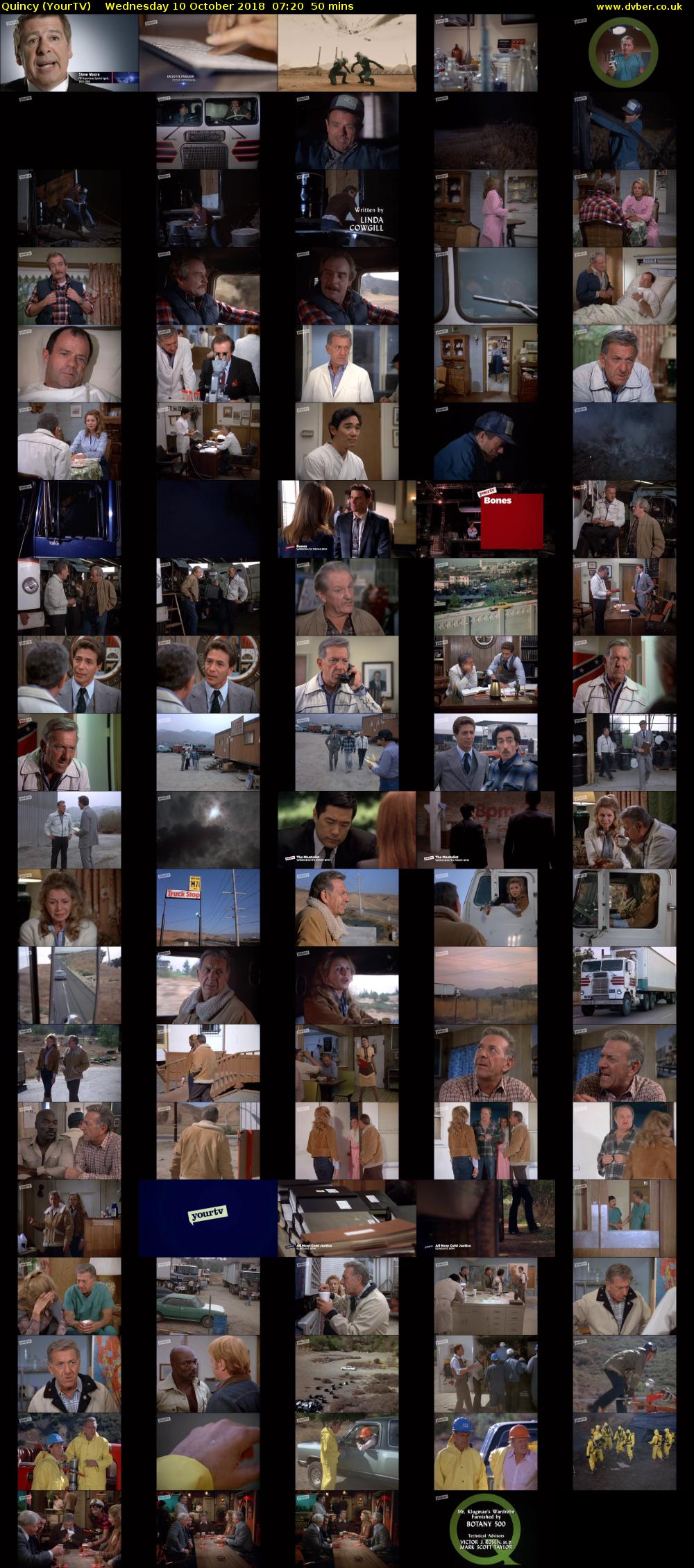Quincy (YourTV) Wednesday 10 October 2018 07:20 - 08:10