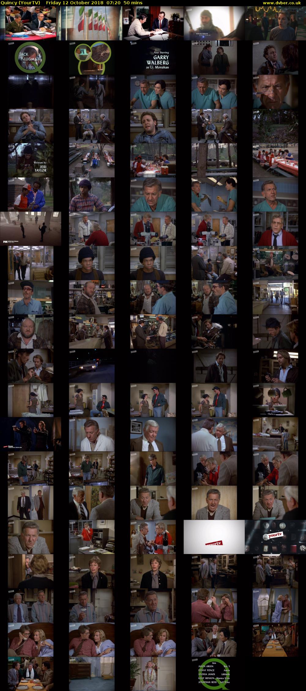 Quincy (YourTV) Friday 12 October 2018 07:20 - 08:10