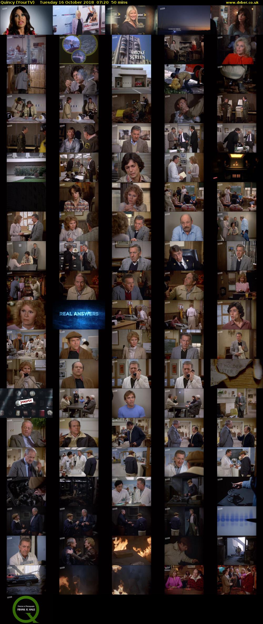 Quincy (YourTV) Tuesday 16 October 2018 07:20 - 08:10