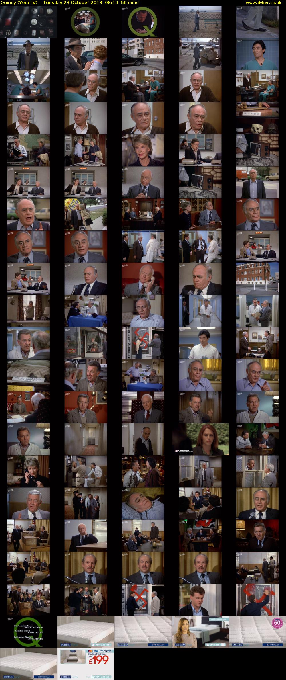 Quincy (YourTV) Tuesday 23 October 2018 08:10 - 09:00