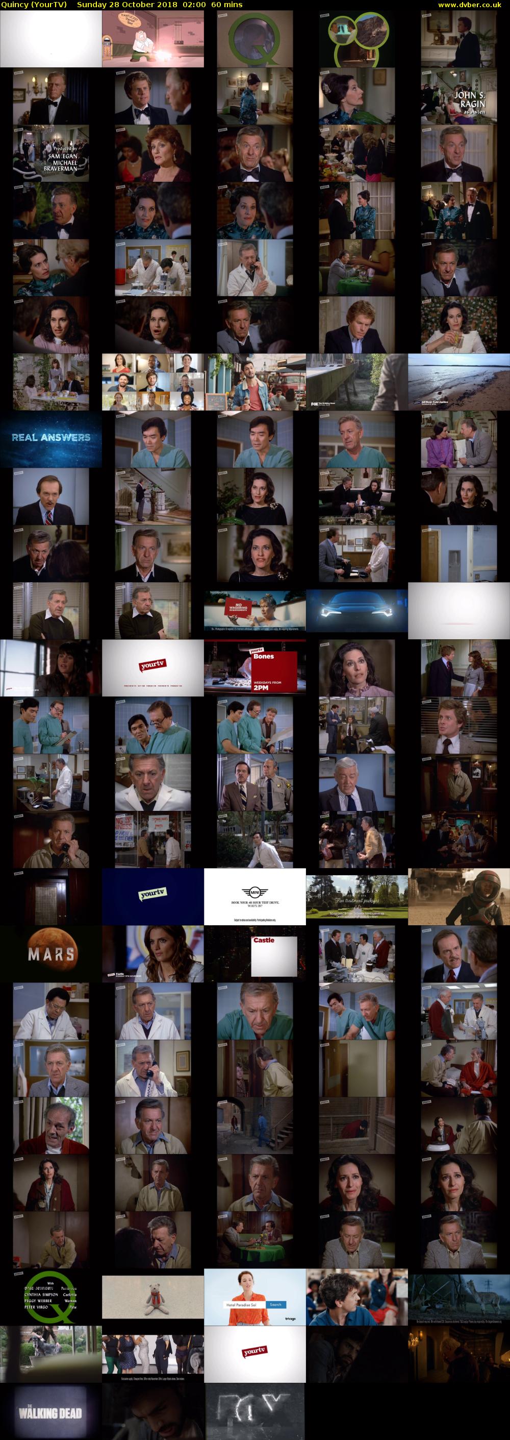 Quincy (YourTV) Sunday 28 October 2018 02:00 - 03:00