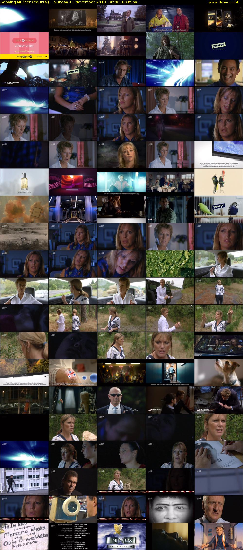 Sensing Murder (YourTV) Sunday 11 November 2018 00:00 - 01:00