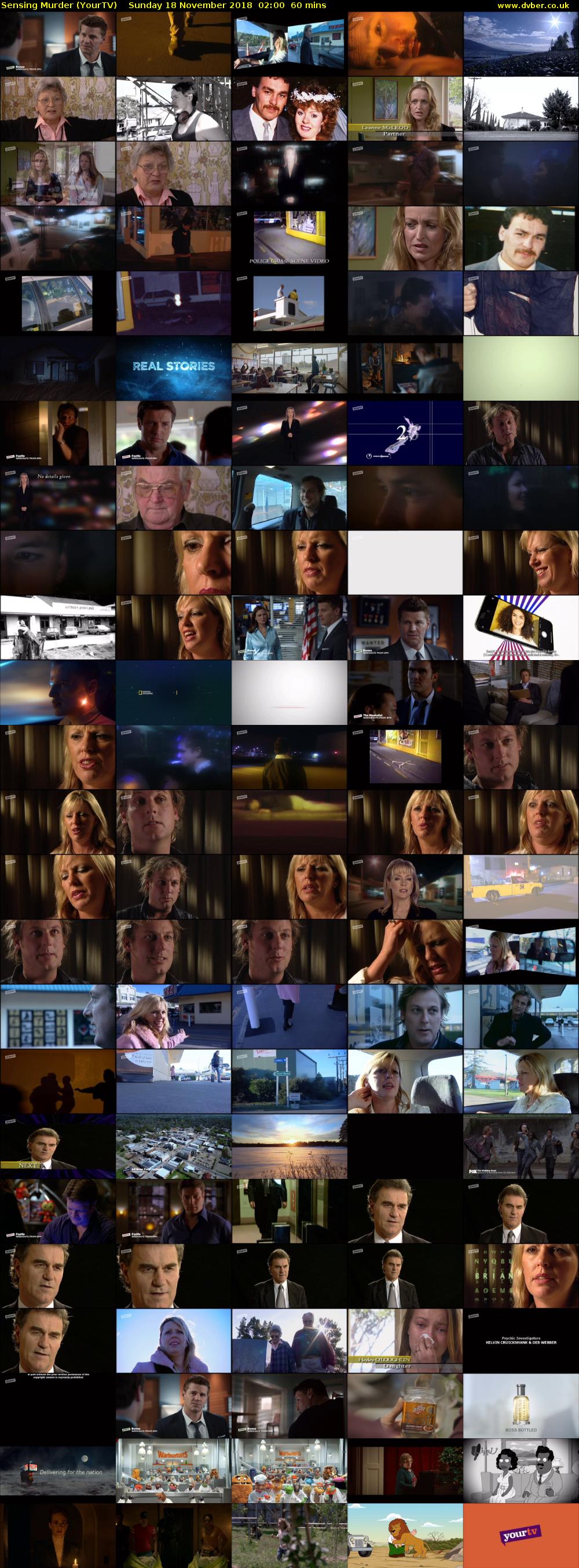 Sensing Murder (YourTV) Sunday 18 November 2018 02:00 - 03:00