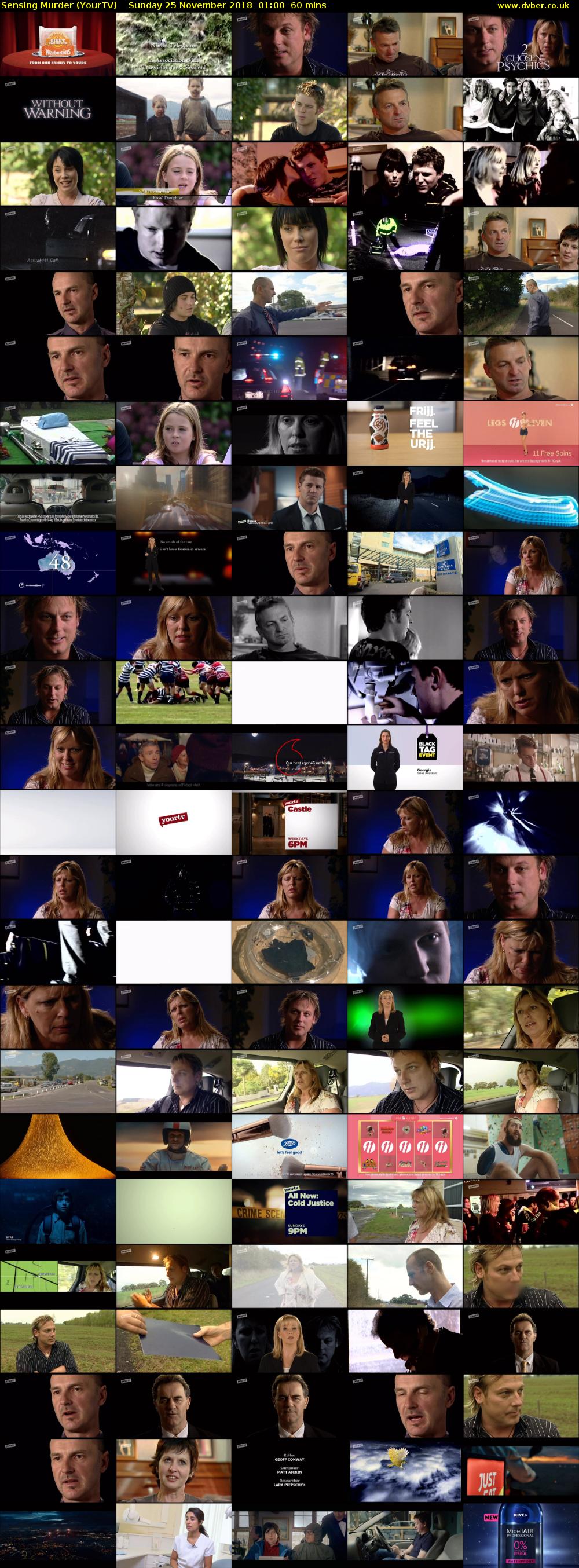 Sensing Murder (YourTV) Sunday 25 November 2018 01:00 - 02:00