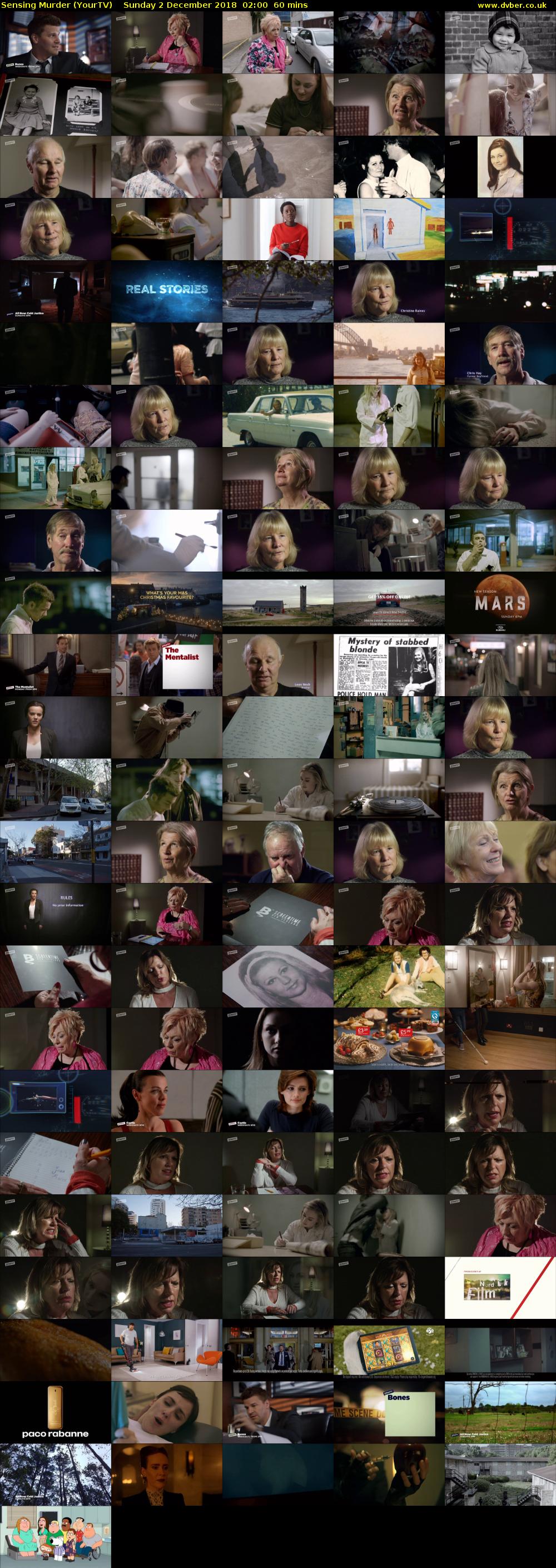 Sensing Murder (YourTV) Sunday 2 December 2018 02:00 - 03:00