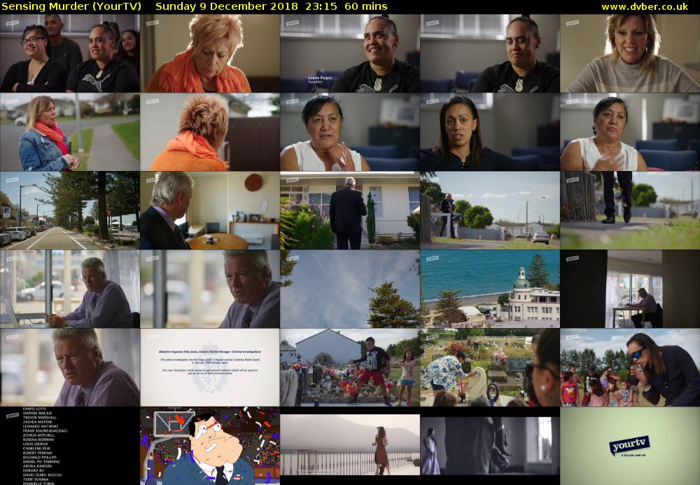 Sensing Murder (YourTV) Sunday 9 December 2018 23:15 - 00:15