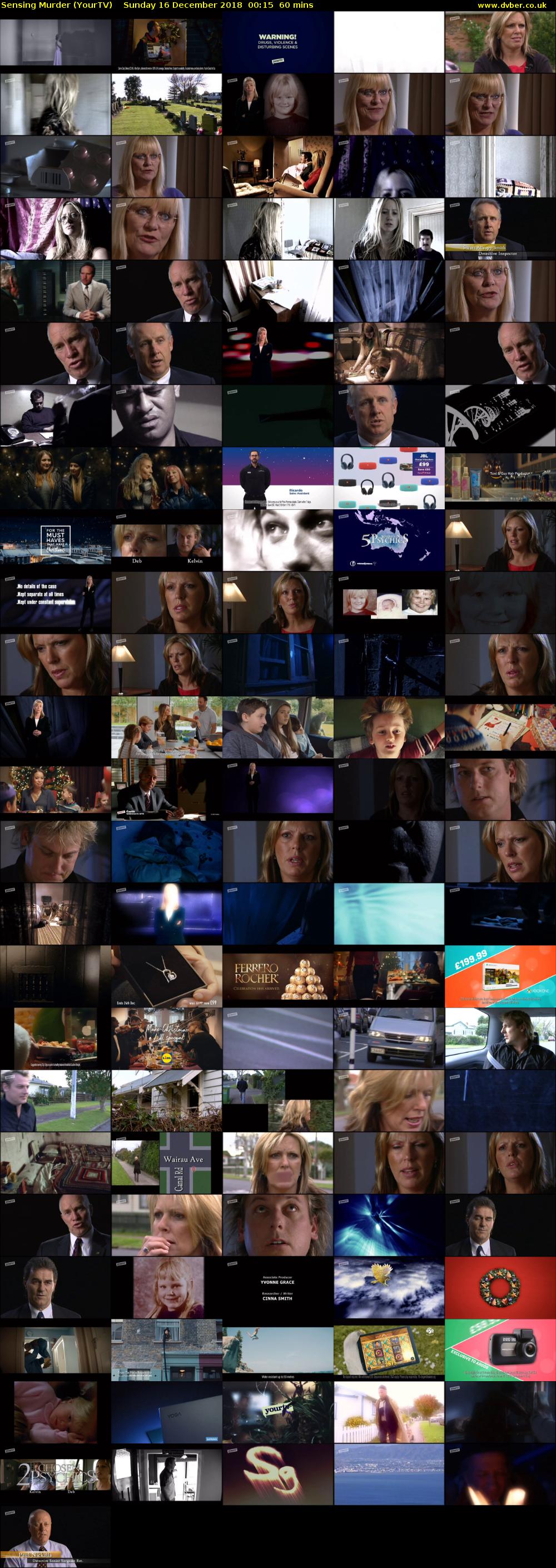 Sensing Murder (YourTV) Sunday 16 December 2018 00:15 - 01:15