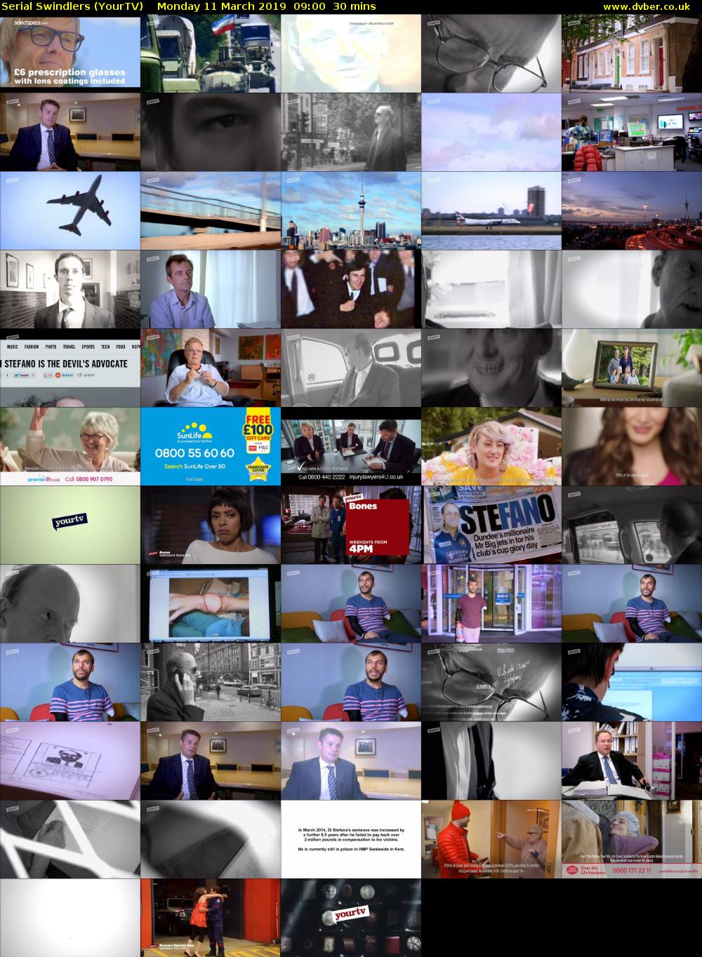 Serial Swindlers (YourTV) Monday 11 March 2019 09:00 - 09:30