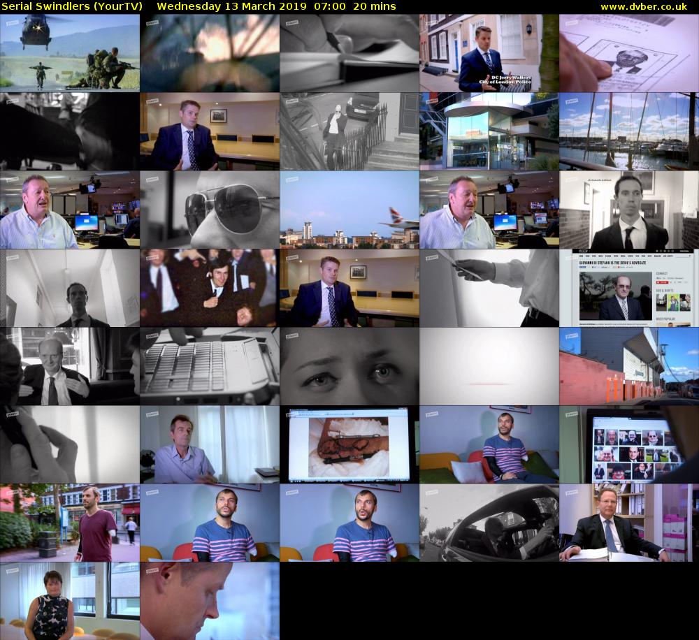 Serial Swindlers (YourTV) Wednesday 13 March 2019 07:00 - 07:20