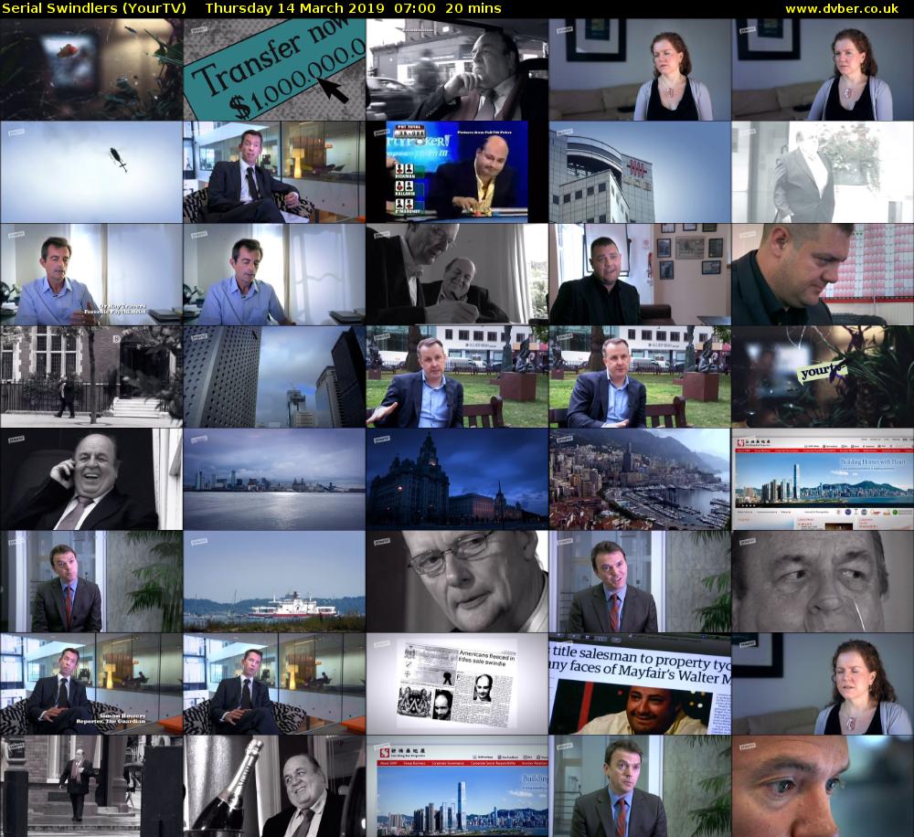 Serial Swindlers (YourTV) Thursday 14 March 2019 07:00 - 07:20