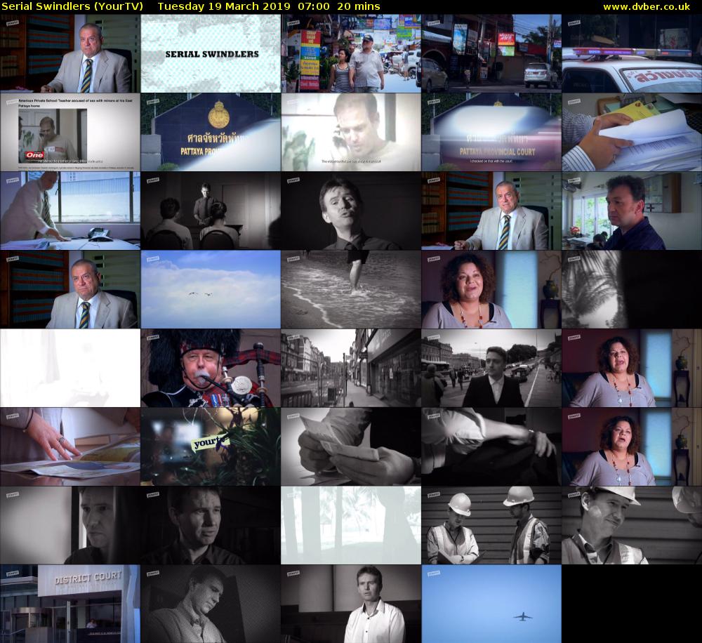 Serial Swindlers (YourTV) Tuesday 19 March 2019 07:00 - 07:20
