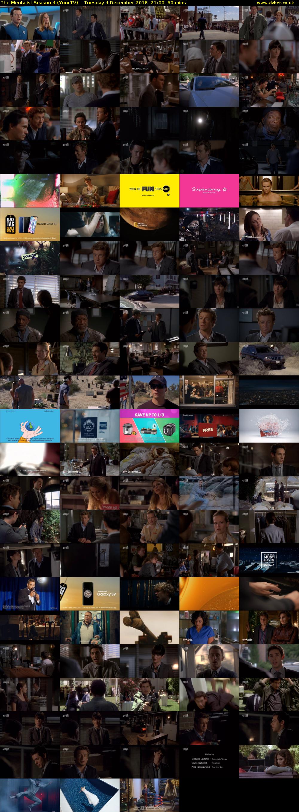 The Mentalist Season 4 (YourTV) Tuesday 4 December 2018 21:00 - 22:00