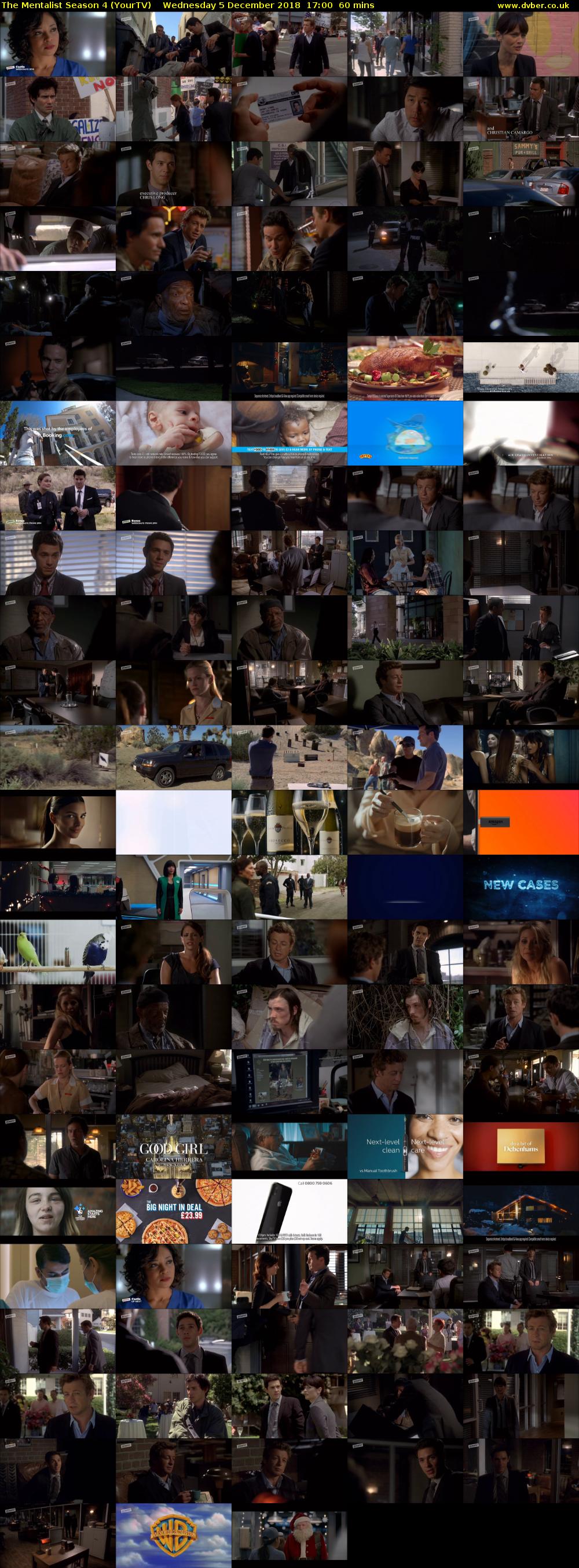 The Mentalist Season 4 (YourTV) Wednesday 5 December 2018 17:00 - 18:00