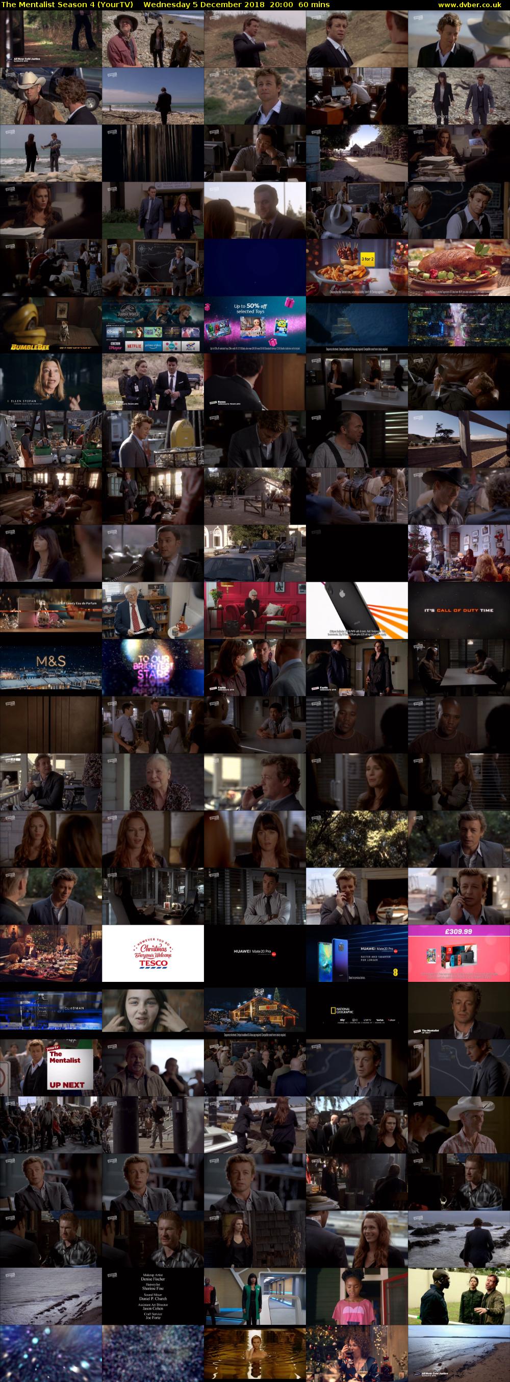 The Mentalist Season 4 (YourTV) Wednesday 5 December 2018 20:00 - 21:00