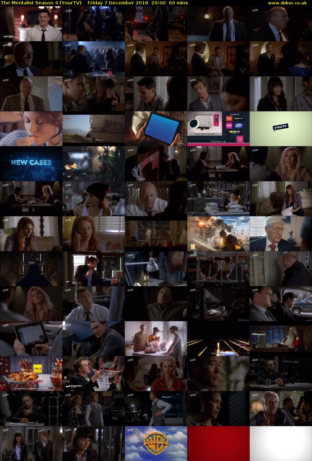 The Mentalist Season 4 (YourTV) Friday 7 December 2018 20:00 - 21:00