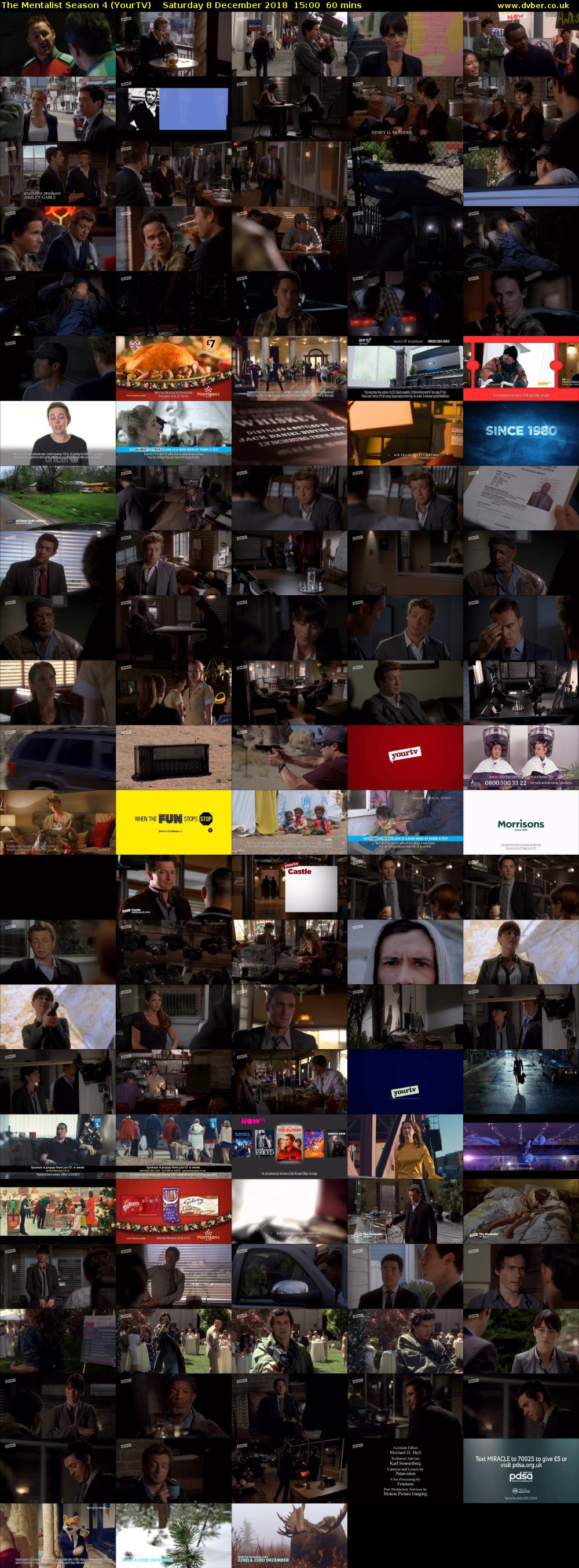 The Mentalist Season 4 (YourTV) Saturday 8 December 2018 15:00 - 16:00