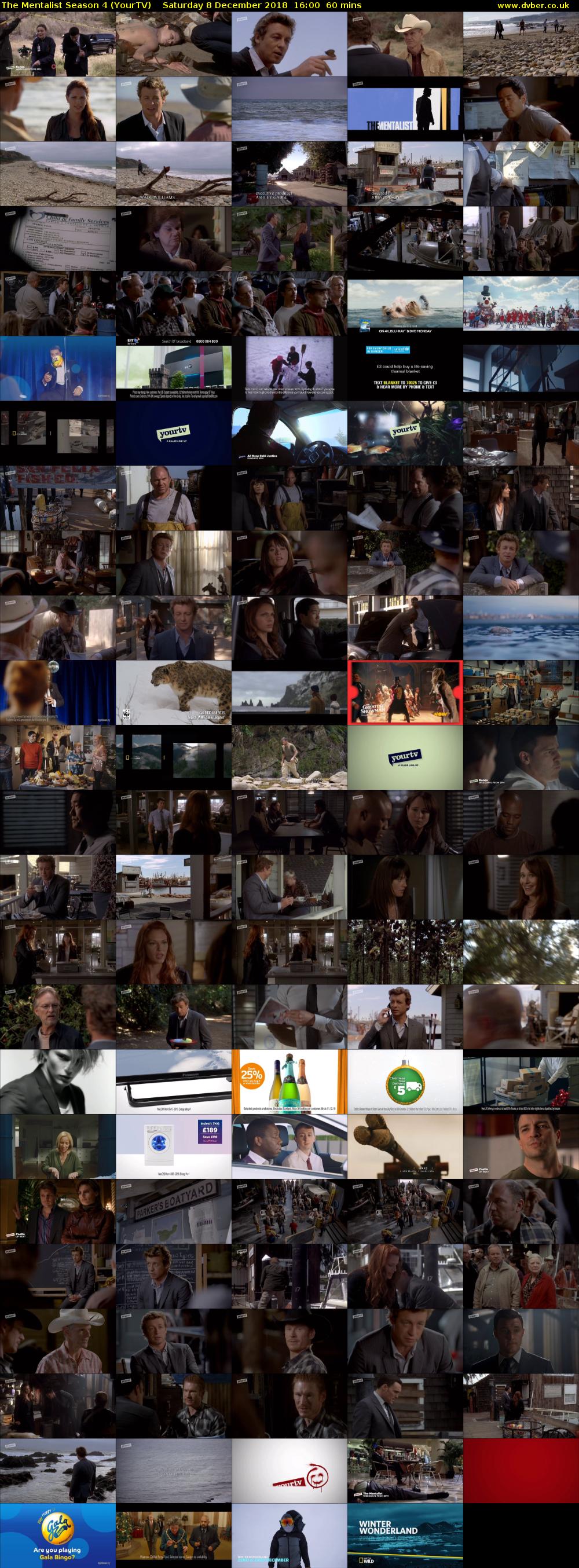 The Mentalist Season 4 (YourTV) Saturday 8 December 2018 16:00 - 17:00