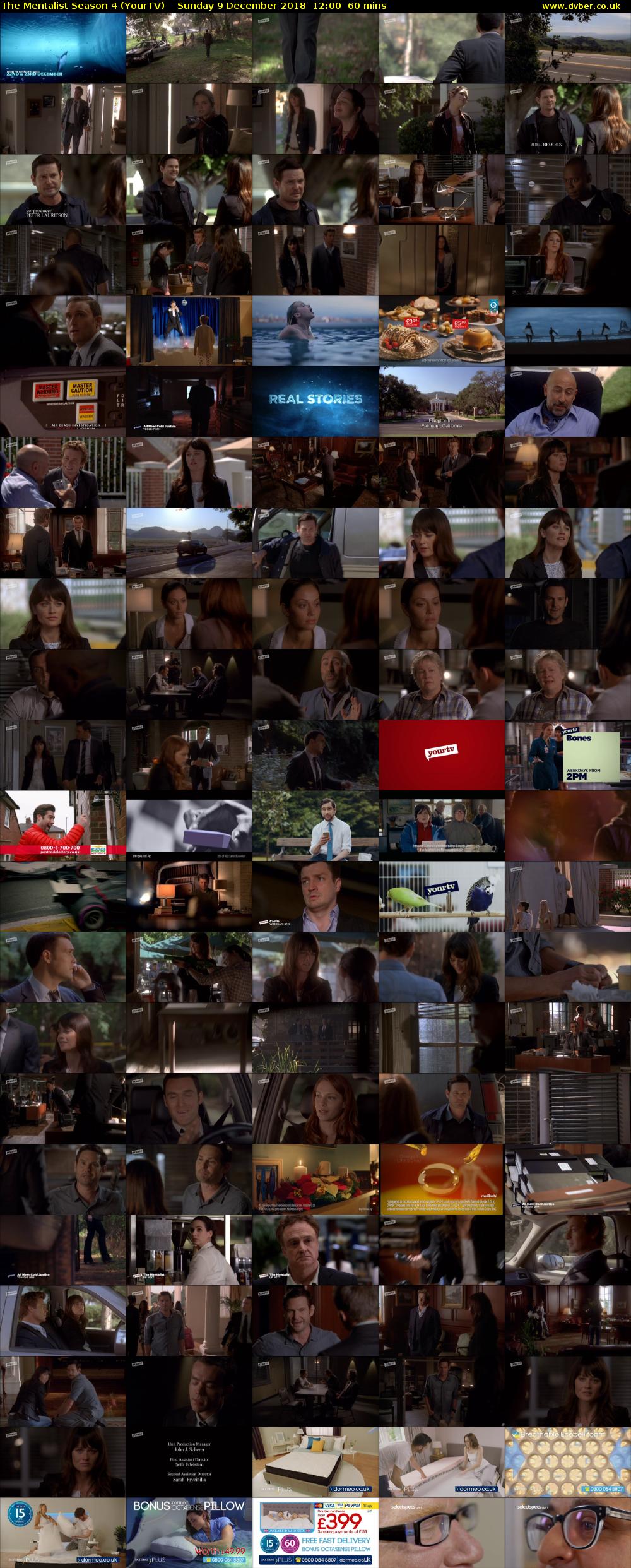 The Mentalist Season 4 (YourTV) Sunday 9 December 2018 12:00 - 13:00