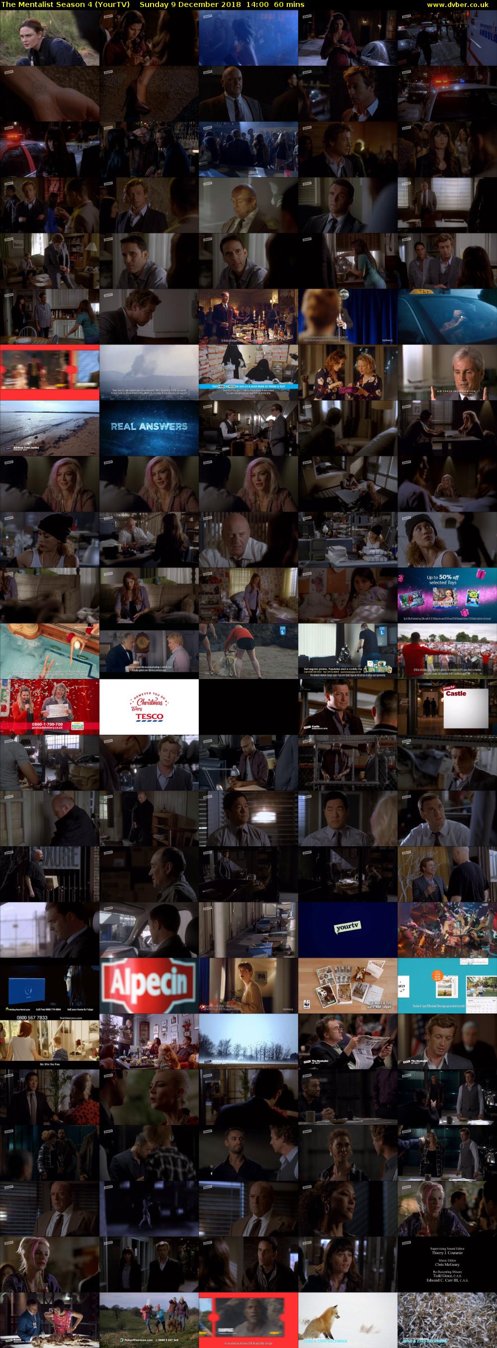 The Mentalist Season 4 (YourTV) Sunday 9 December 2018 14:00 - 15:00