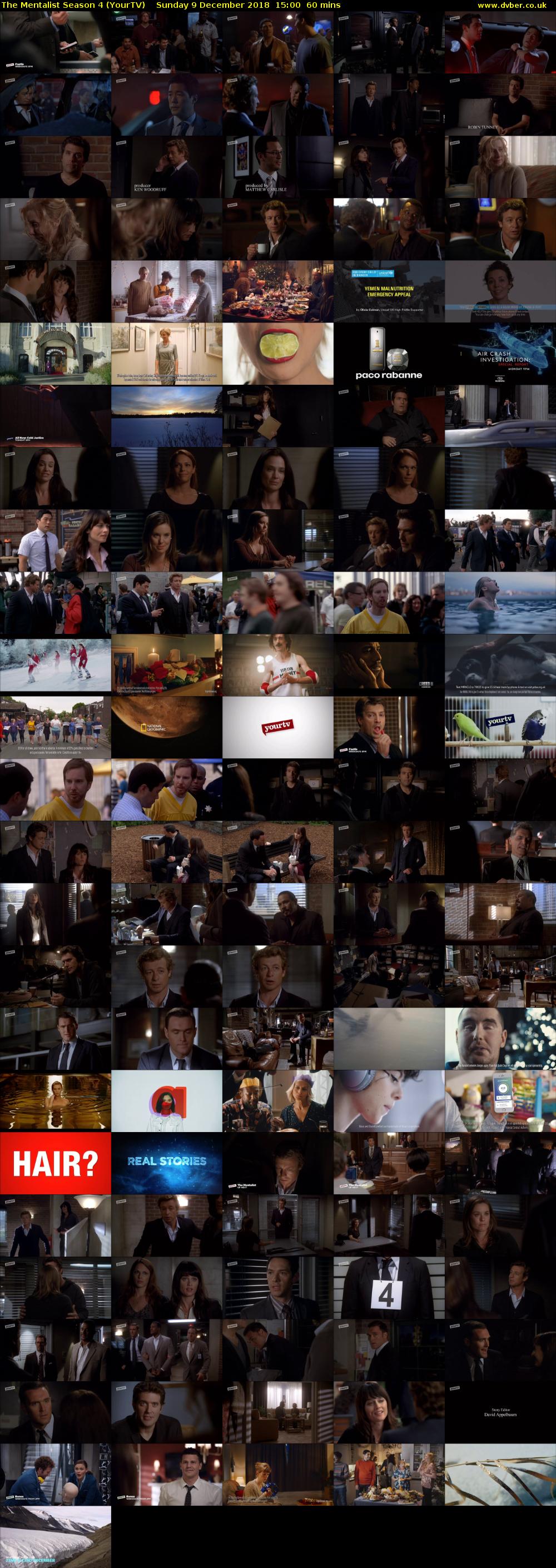 The Mentalist Season 4 (YourTV) Sunday 9 December 2018 15:00 - 16:00