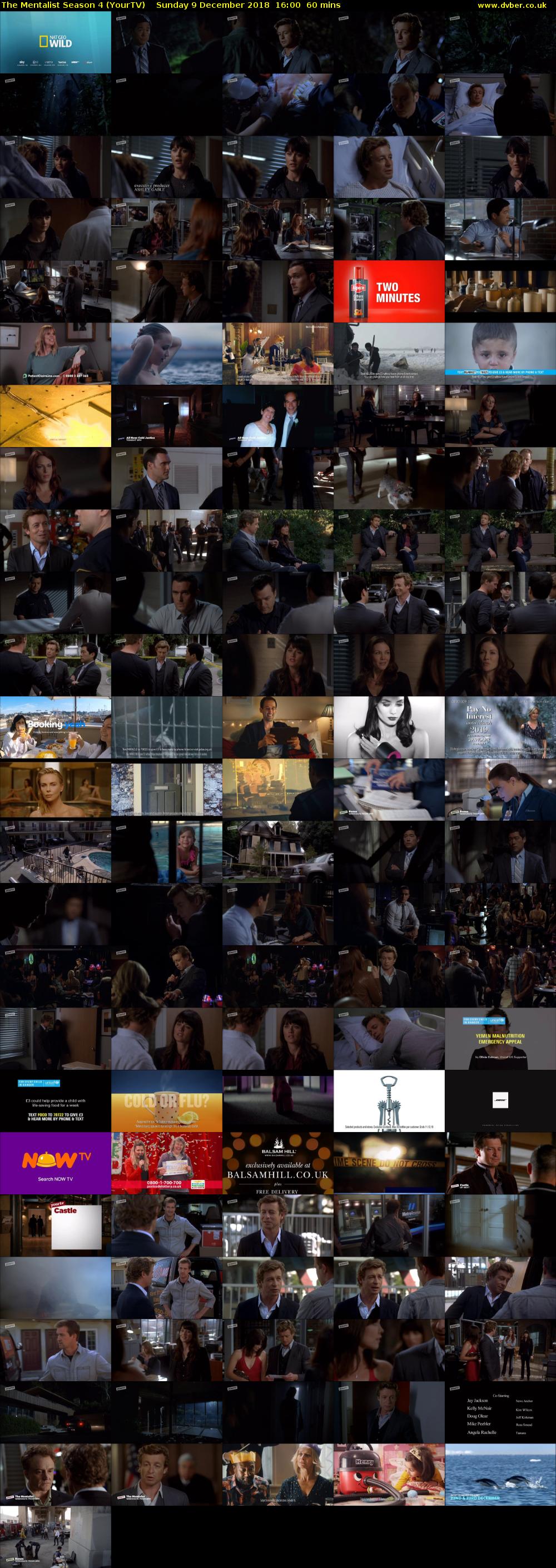 The Mentalist Season 4 (YourTV) Sunday 9 December 2018 16:00 - 17:00