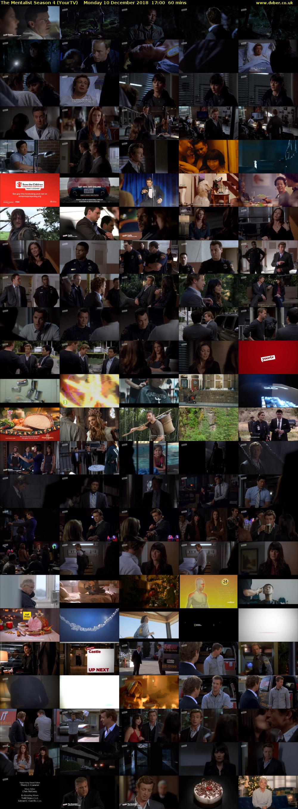 The Mentalist Season 4 (YourTV) Monday 10 December 2018 17:00 - 18:00