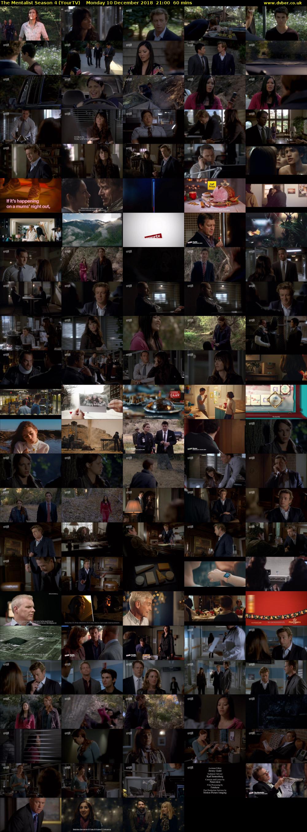The Mentalist Season 4 (YourTV) Monday 10 December 2018 21:00 - 22:00