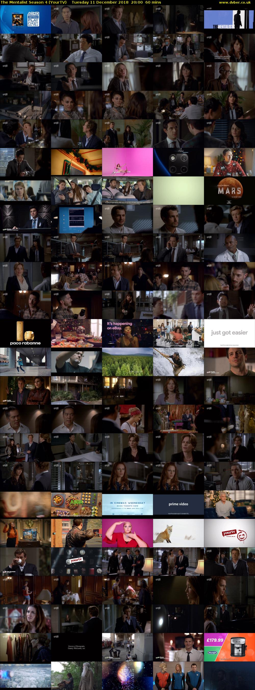 The Mentalist Season 4 (YourTV) Tuesday 11 December 2018 20:00 - 21:00