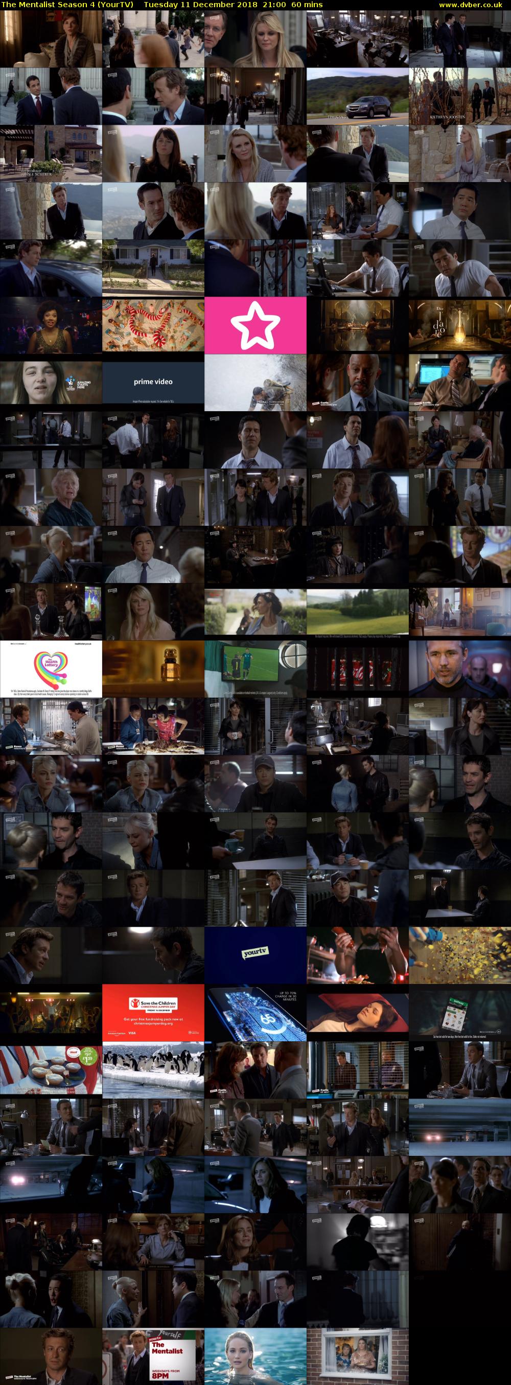 The Mentalist Season 4 (YourTV) Tuesday 11 December 2018 21:00 - 22:00