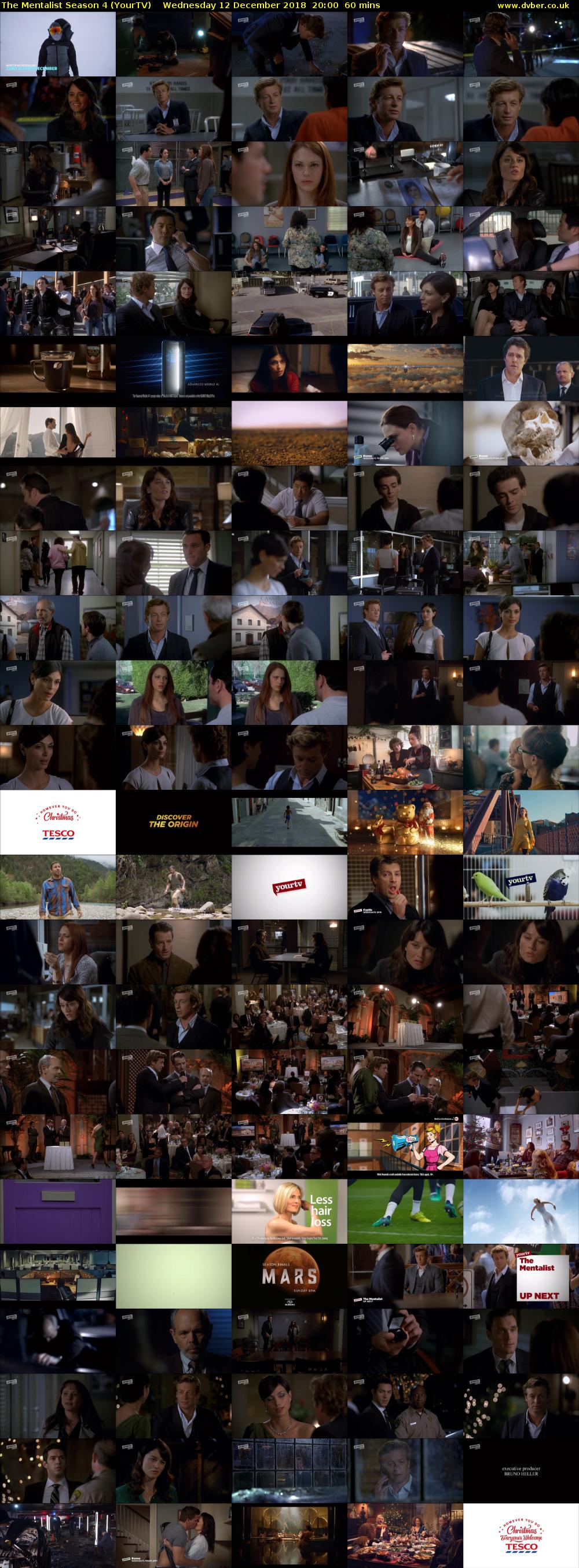 The Mentalist Season 4 (YourTV) Wednesday 12 December 2018 20:00 - 21:00