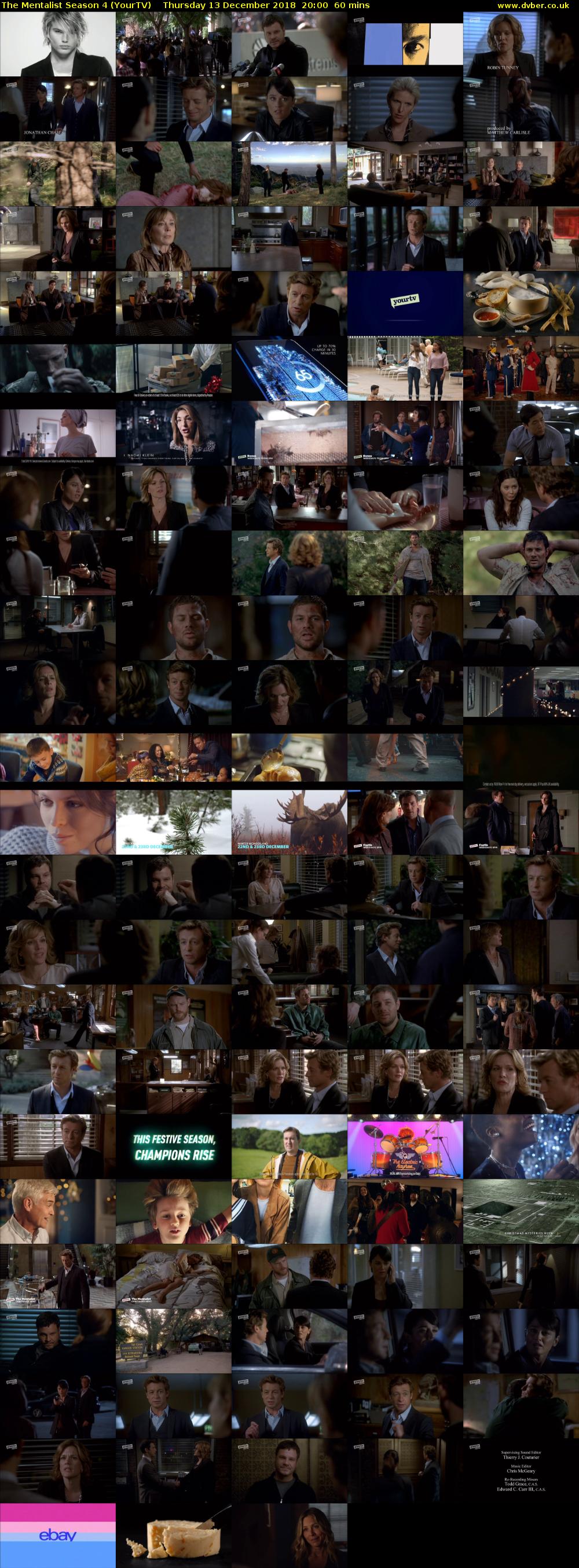 The Mentalist Season 4 (YourTV) Thursday 13 December 2018 20:00 - 21:00