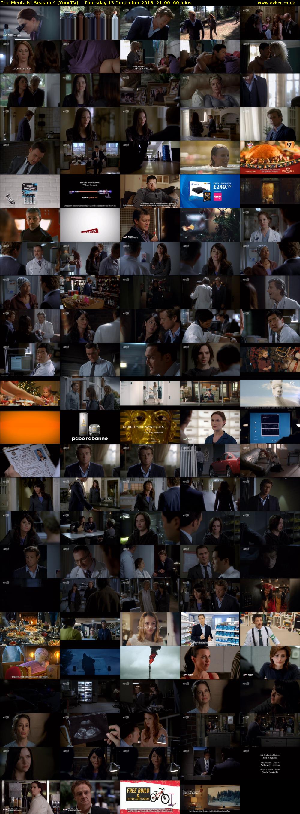 The Mentalist Season 4 (YourTV) Thursday 13 December 2018 21:00 - 22:00
